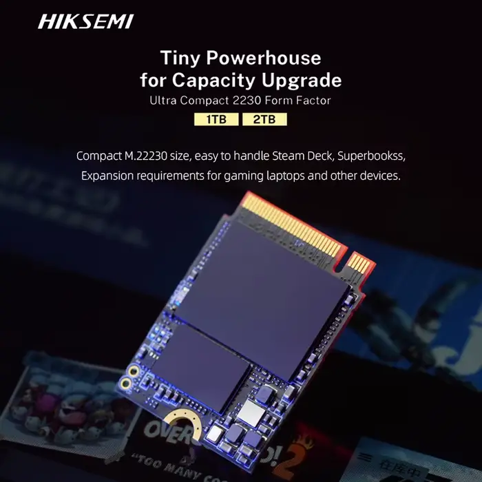 HIKSEMI 1 to 2 to M.2 SSD 2230 NVMe PCIe Gen 4x4 SSD pour Steam Deck ROG FLOWZ13 Surface ProX ordina