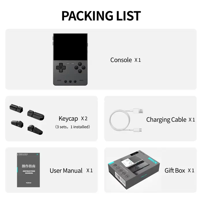 TRIMUI Brick Hammer lecteur de jeu Portable CNC entièrement en métal 3.2 ''écran IPS jeux rétro syst