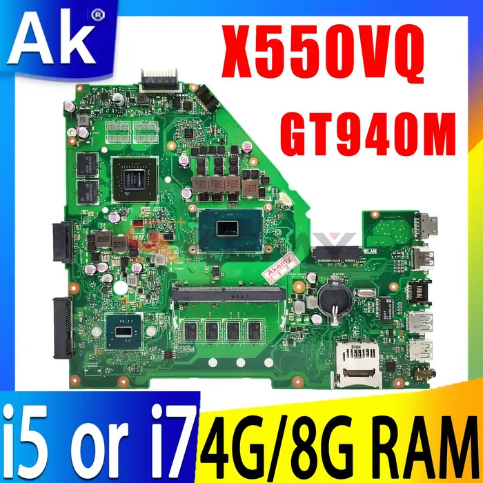Pour ASUS X550VX carte mère 60NB0BB0-MB1103 A550V W50V X550V FH5900V X550VB X550VC X550VQ X550VXR X551VX X540VX X550VD X560VX