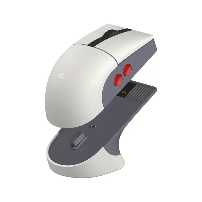 Souris rétro R8 8BitDo avec station de chargement, souris de jeu sans fil avec micro-interrupteurs, 