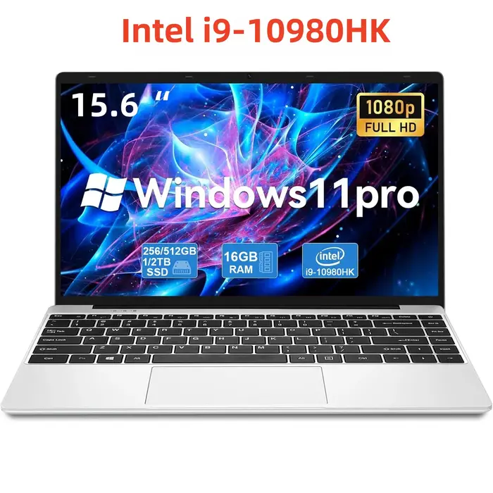 Ordinateur portable de jeu LENO 15,6 pouces, Intel Core i9 10980HK, Windows 11, RAM max 32 Go DDR4, 