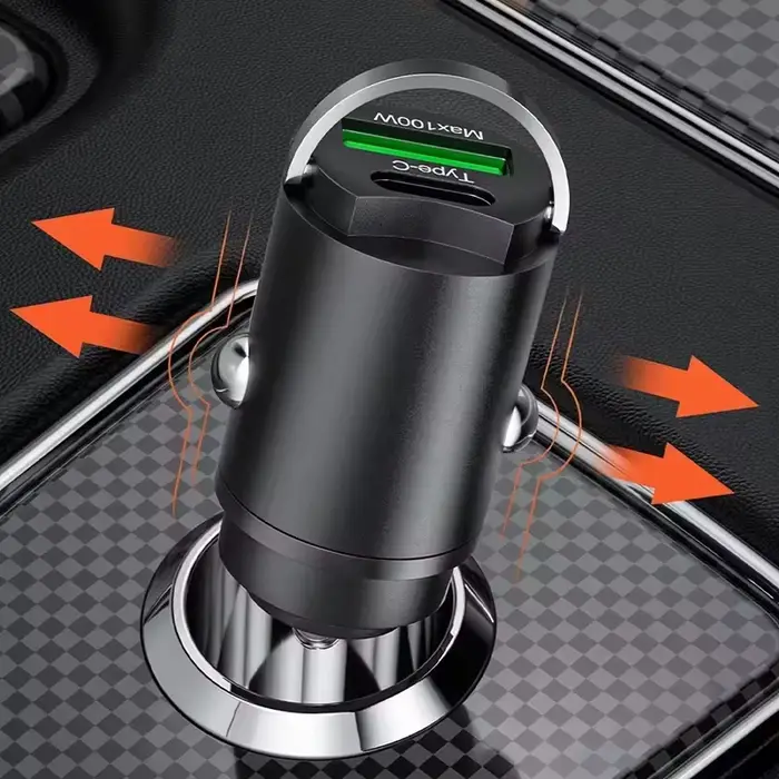 100W chargeur de voiture USB charge rapide pour IPhone QC3.0 Mini PD USB Type C