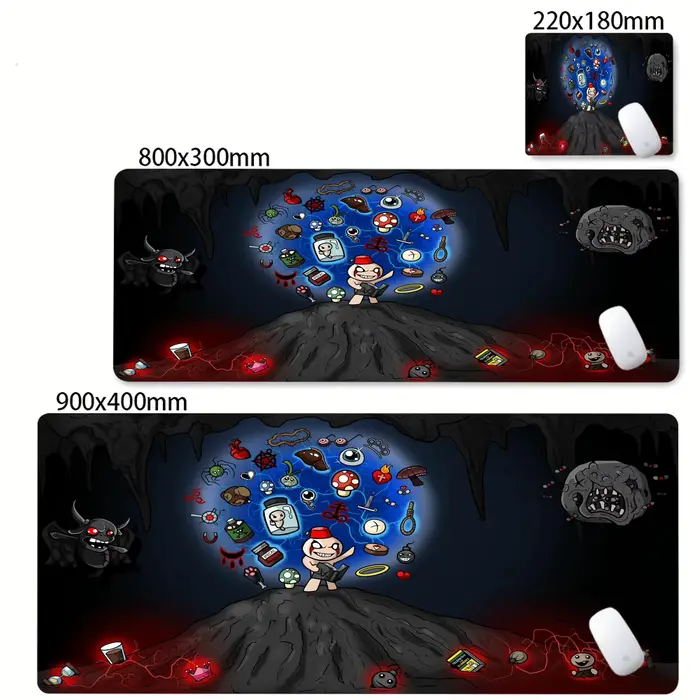 Tapis de souris The Binding Of Isaac, tapis de bureau Kawaii Anime Xxl, en caoutchouc durable, doux,