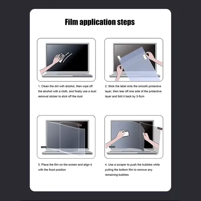 Film de protection anti-lumière bleue pour ordinateur portable