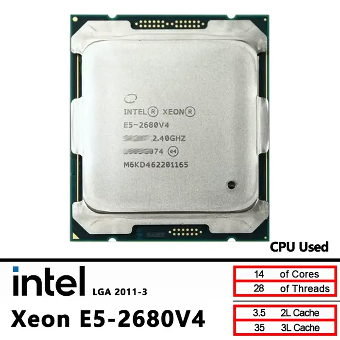 Processeur Intel Xeon 2680 V4 E5-2680V4 2