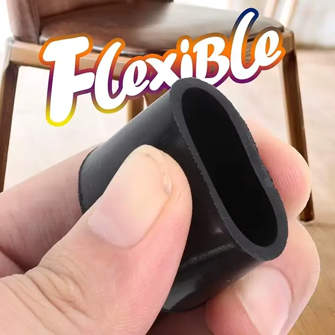 Coussinet de pied de chaise rond en caoutchouc, 6-32mm, bouchon d'extrémité de Table de pied de meuble, capuchon de Protection de sol antidérapant silencieux en Pvc, couvre-pied