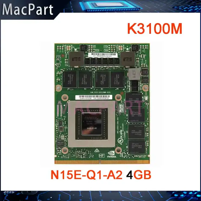 Carte graphique Quadro K3100 K3100M GDDR5 4GB N15E-Q1-A2 avec support en X pour Apple iMac A1312 27 