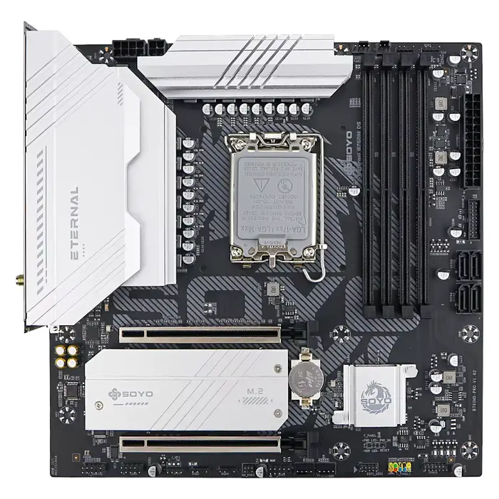 SOYO B760M D4 WiFi DDR4 LGA 1700 Intel B760 M-ATX carte mère 2 * M.2 PCIe 4.0 type-c WiFi6 ARGB USB3.2 pour processeur 12/13/14ème