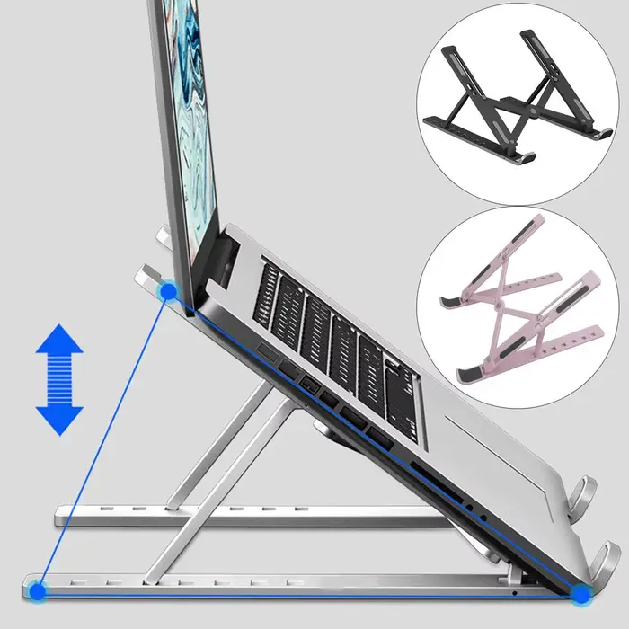 Support d'ordinateur portable réglable et pliable