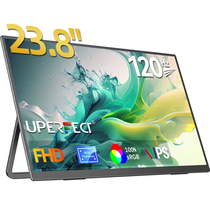 Uperfect 24 pouces 120Hz portable moniteur d'ordinateur de jeu moniteur d'ordinateur portable TV écr