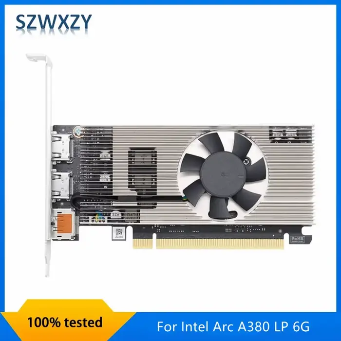Nouveau GPU d'origine pour carte graphique Intel Arc A380 LP 6G 96 bits GDDR6 A380 6GB carte vidéo e