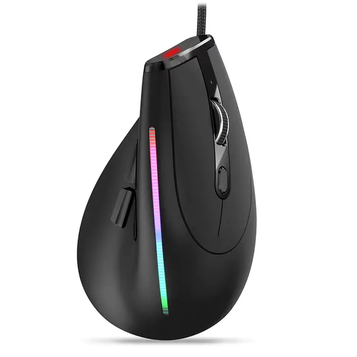 ZELOTES T-50 souris optique verticale filaire USB 9 boutons rvb souris optique de jeu ergonomique 12