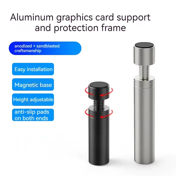 Support de carte graphique GPU, Support de carte vidéo universel réglable, Support VGA, Support de carte graphique pour boîtier PC ATX/M-ATX/ITX