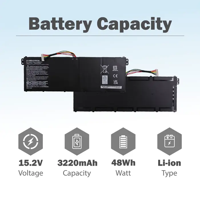 Batterie d'ordinateur portable AC14B8K AC14B3K pour Acer Aspire R5-571T R5-571TG S14 CB3-511 Swift 3 3S F314-51 E5-77 SF314-51 R 11 R3-131T S14