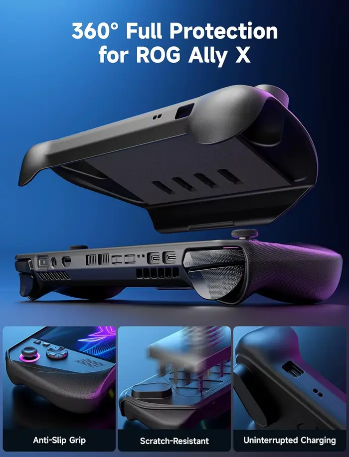 PC0111 ModCase pour ASUS ROG Ally X, boîtier modulaire ROG Ally X avec ventilateur de refroidissement, étui de protection inclus, housse faciale, ventilateur de refroidissement