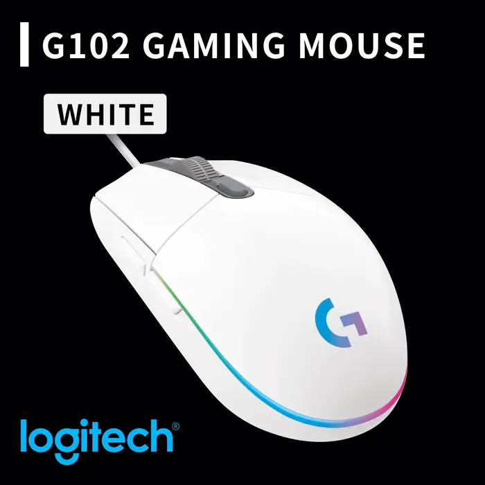Souris filaire Logitech G203//G102 pour jeux, 200-8000 DPI, LIGHTSYNC, câble de 2,1 m, souris G402 R