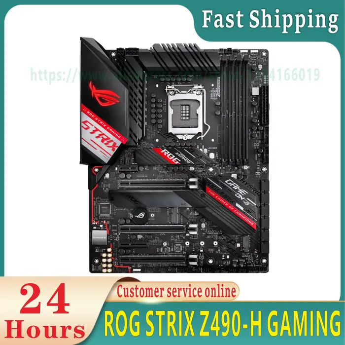 Nouvelle carte mère de bureau de jeu originale ROG STRIX Z490-H Z490 LGA 1200 ATX carte mère de jeu