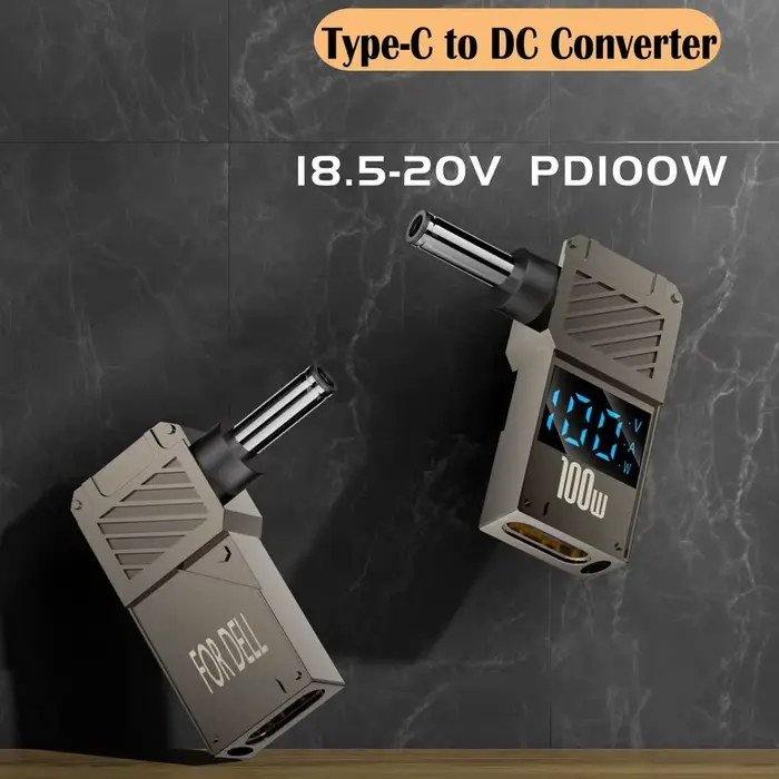 Convertisseur USB-C vers DC à affichage numérique