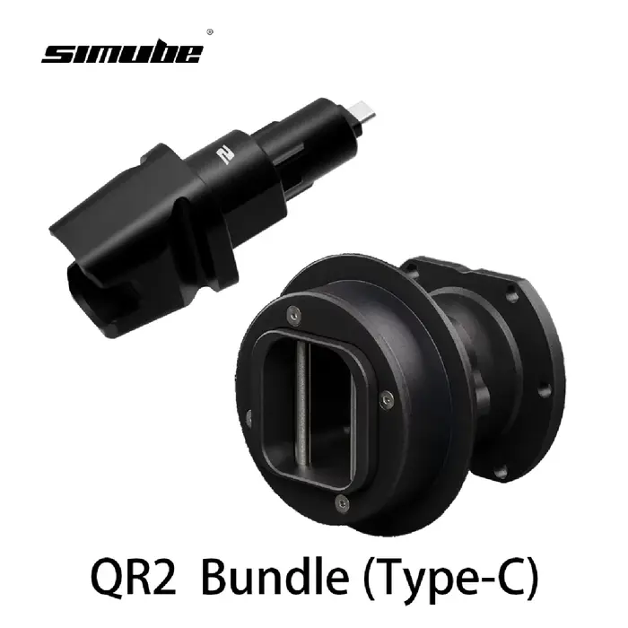 Simube en stock Lot QR2 noir (type-c) à dégagement rapide pour Fanatec Wheel-Side et base QR2 Side (port de type C)
