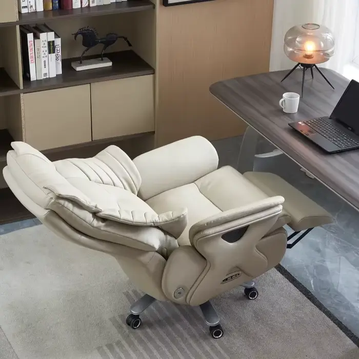 Fauteuil de bureau inclinable électrique avec grand dossier