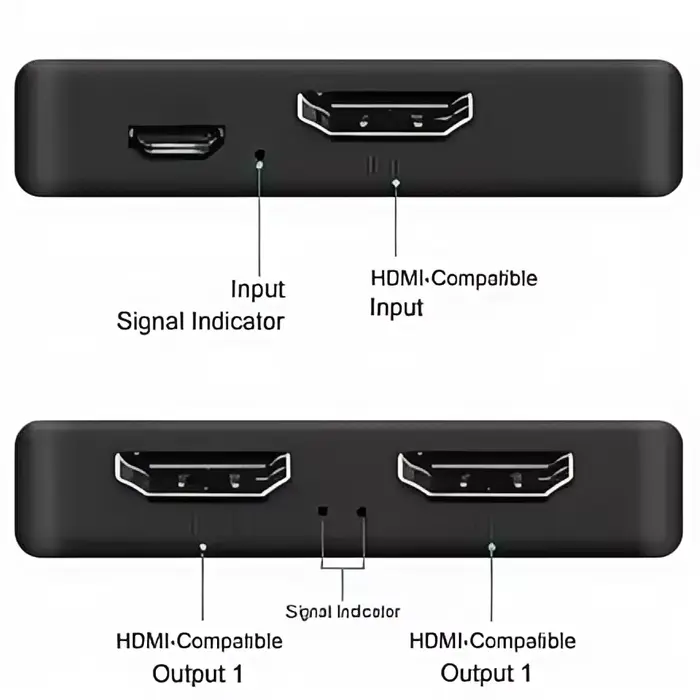 Répartiteur HDMI 1x2 4K – Distributeur vidéo 1 entrée 2 sorties pour double moniteur