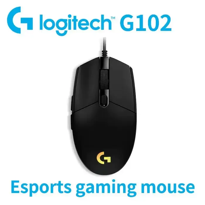 Souris de jeu sans fil Logitech G102/G203, faible latence, longue autonomie, légère, double usage po