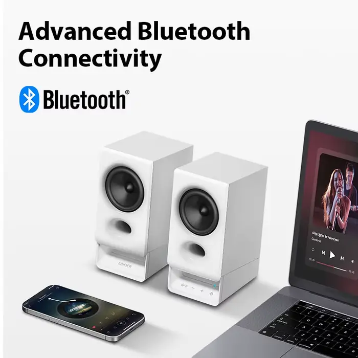 Edifier R20BT Haut-parleur alimenté par USB Bluetooth 6.0 Haut-parleurs d'ordinateur avec effets lum