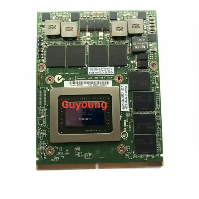 Carte graphique vidéo VGA Quadro 3000M Q3000M pour Dell Precision M6600 M6700 M6800 pour HP 8760W 87