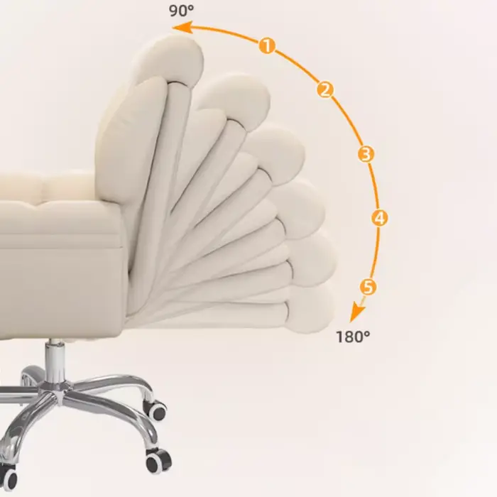 Chaise de Bureau Moderne Blanche avec Repose-Pieds Mobile
