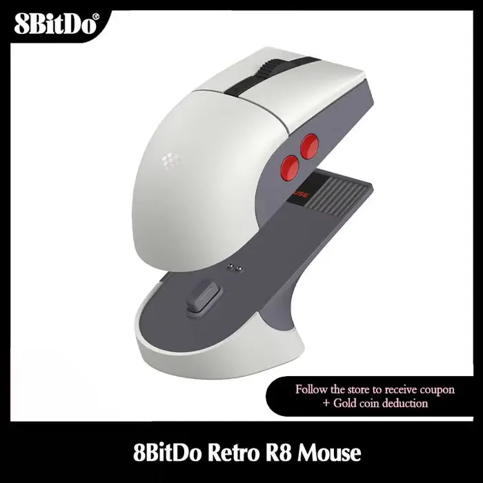 Souris rétro R8 8BitDo avec station de chargement