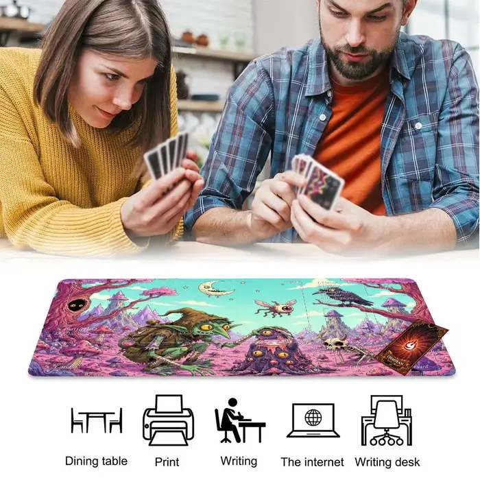 Tapis de jeu MTG, monde fantastique bizarre