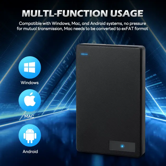 Disque dur HD externe portable, 1 to, 2 to, 4 to, 5 to, mémoire HDD, USB3.0, clé USB haute vitesse pour ordinateur portable, PC, MacBook, PS4, PS5