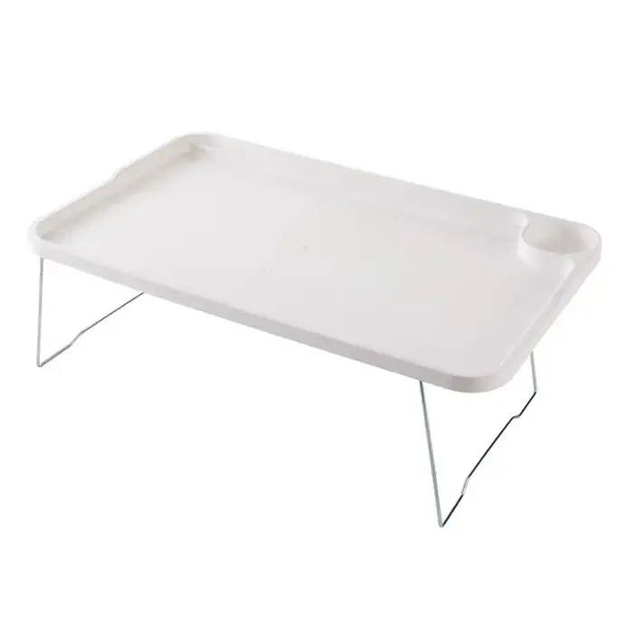 Table de lit pliante pour ordinateur portable, avec porte-gobelet, pour dortoir d'étudiants, plateau