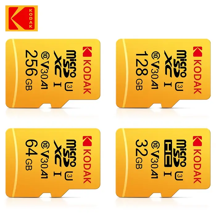 Original Kodak U3 A1 V30 MicroSD 128GB 32GB 64GB 256GB classe 10 cartes 32 64 128