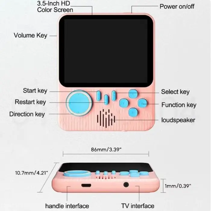 Console de jeu portable rétro haute définition G7 3