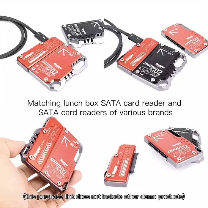 Boîtier de lecteur de carte en alliage aluminium-magnésium pour vloggers