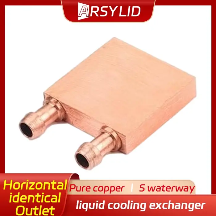 Bloc de refroidissement à eau en cuivre 40x40mm, pour radiateur CPU graphique GPU, bloc de refroidis