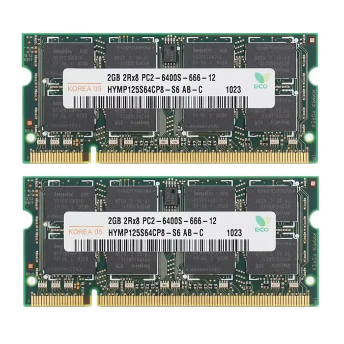 2GB 4GB 667MHz 800MHz 2R × 8 Ordinateur Portable RAM Notebook Memory SODIMM PC2-5300 6400 1.8V 200 Pin