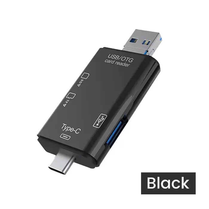 Lecteur de carte SD multifonction 6 en 1, adaptateur de carte mémoire USB type-c/TF/SD pour Macbook,