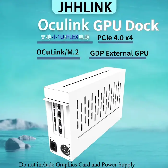 Support de carte graphique externe pour ordinateur portable EGPU - Base métallique pour cartes vidéo GPU - Dock Oculink/M.2 NVMe PCIe 4.0 X4 - Boîtier externe pour PC