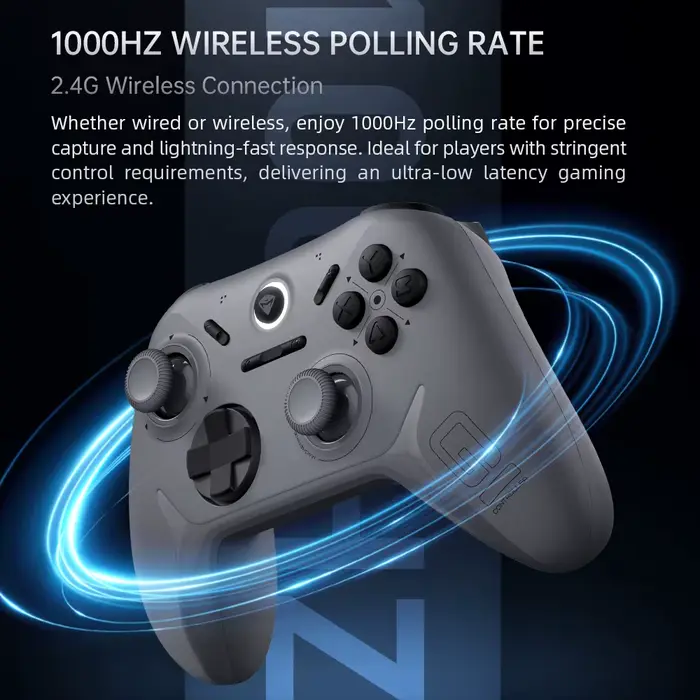 MACHENIKE G1 contrôleur de jeu sans fil avec fréquence d'érollage 1K effet Hall déclencheur Joystick pour Nintendo Switch PC iOS Android