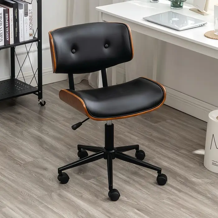 Chaises de bureau modernes en cuir, chaises de bureau de luxe pour l'étude et le jeu avec repose-pie