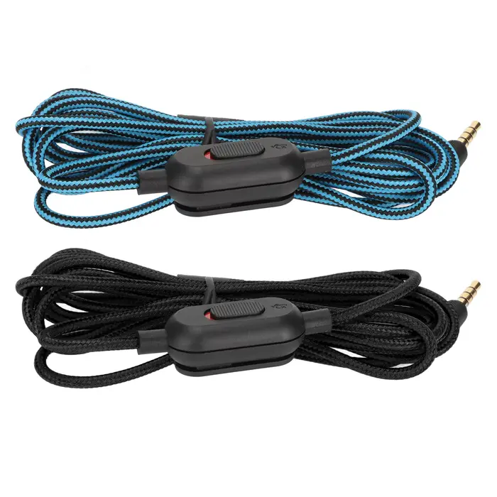 Câble de casque de jeu tressé avec contrôle du volume et fonction muet pour Logitech G Pro G Pro X G433 G233