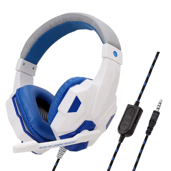 Casque filaire de jeu 3,5 mm, stéréo basse, casque de musique pour joueur avec microphone, écouteurs