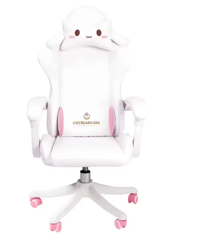 Chaise de jeu Super confortable, chaise de bureau, ancre féminine, diffusion en direct, rotative, mignonne, rose, WCG