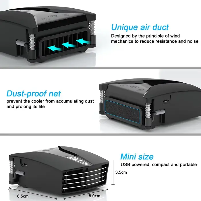 Ventilateur de refroidissement pour ordinateur portable de gaming