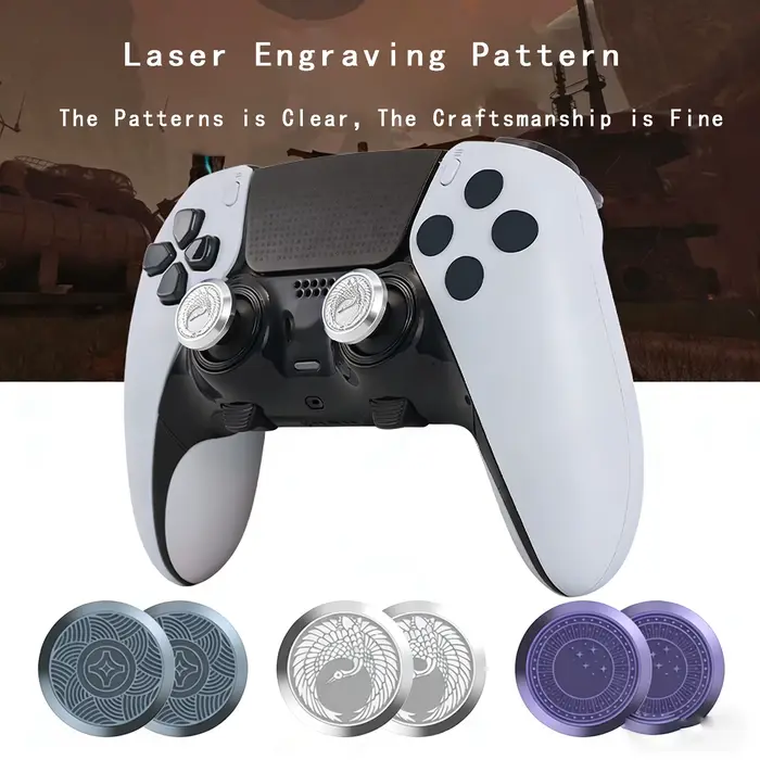 Capuchon et jeu de palettes de Joystick en métal 6 en 1 pour manette PS5 Elite