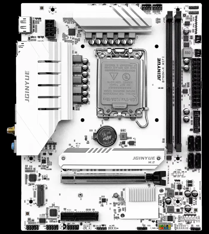 JGINYUE B760M-K carte mère WIFI M-ATX LGA1700 DDR4 prend en charge 12/13/14e cpus pour 12400F/12600KF/14600KF GAMING vidéo officielle