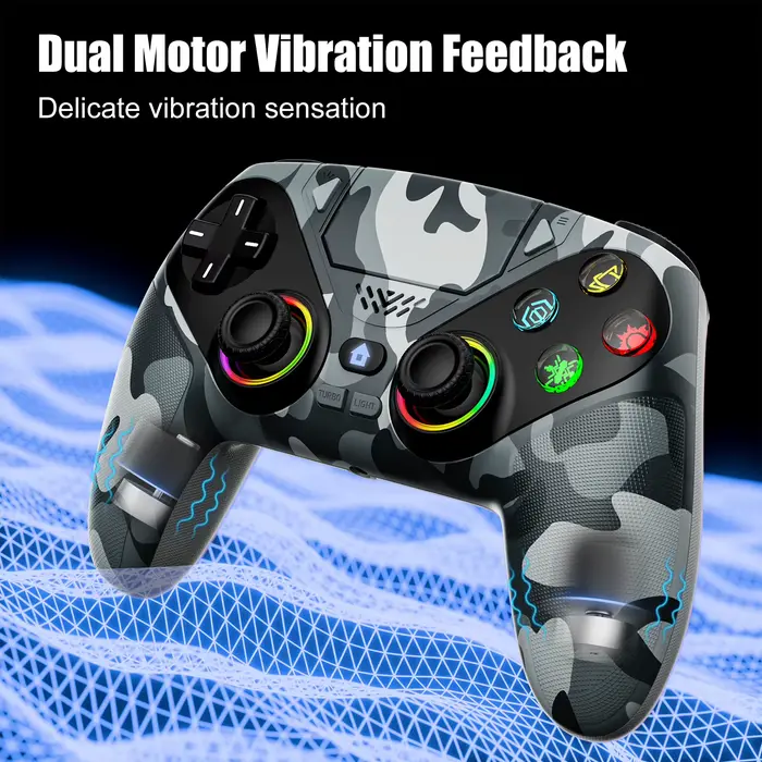 Manette sans fil RGB pour Playstation 5 PS5/PS5 Pro/Slim/PC
