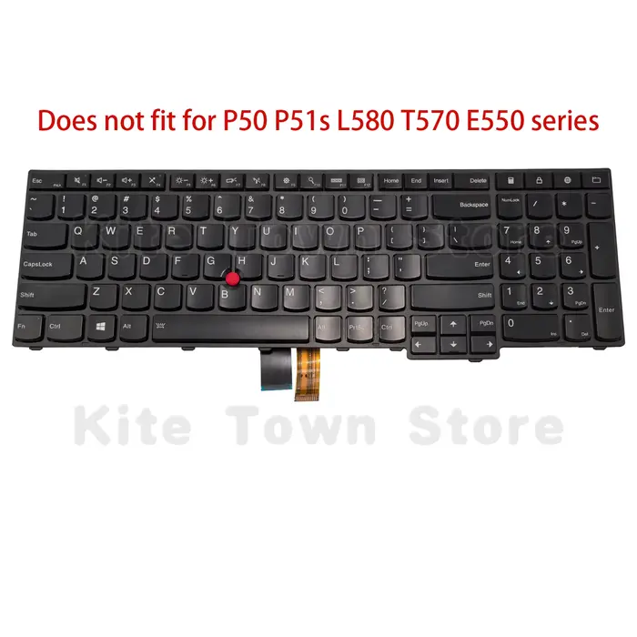 Nouveau clavier d'ordinateur portable américain rétro-éclairé pour Lenovo Thinkpad E531 E540 L540 L550 L560 L570 T540 T540p T550 T560 W540 W541 W550 W550s P50s